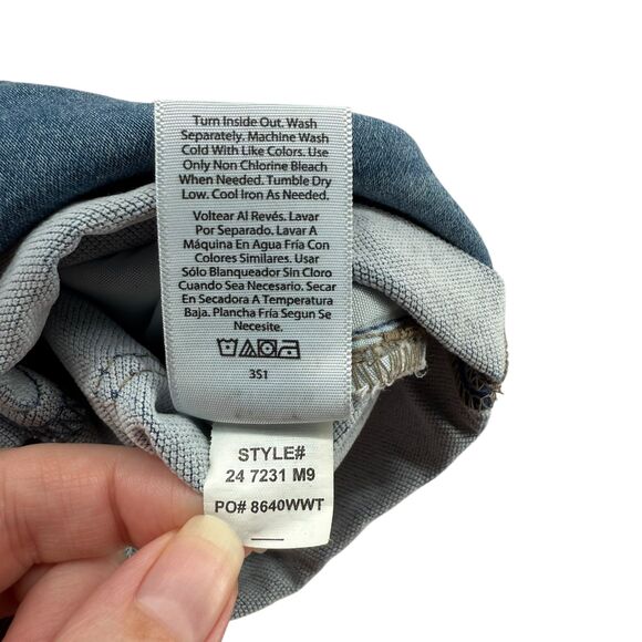 Wonder Nation Baby Girl 12M Cotton Bib Shortalls Blue Denim Overall Romper EUC - Picture 10 of 10